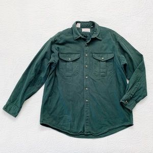 🔥Vintage Filson Men's 850 Heavy Cotton Button Down Shirt, Dark Green